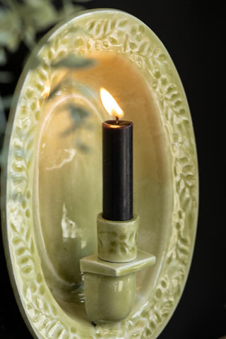 Image of the Sage Green Candle Holder Wall Sconce
