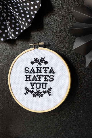 Lifestyle image of the Santa Hates You Sewing Kit