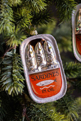 Image of the Sardines Glass Christmas Tree Decoration