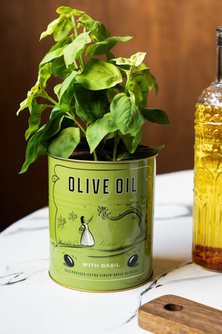 Image of the Set Of 2 Green Olive Oil Storage Tins