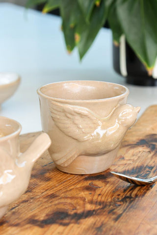 Image of the colour for the Set Of 2 Taupe Bird Mugs