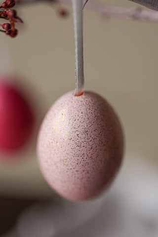 Image of the finish on the Set Of 20 Rose Easter Egg Decorations