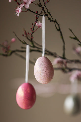 Detail image of the Set Of 20 Rose Easter Egg Decorations