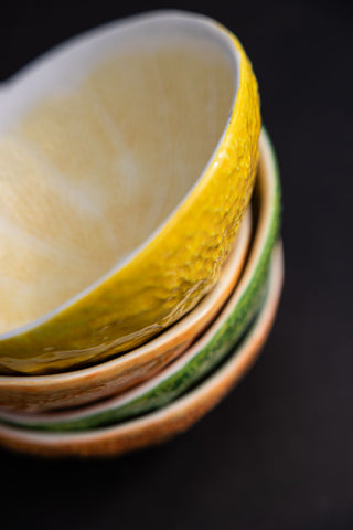 Close up detail image of the Set Of 4 Grapefruit Bowls