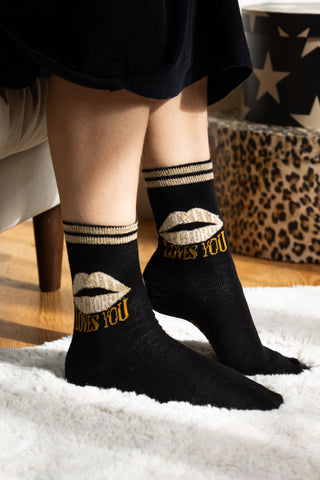 Detail image of the Set Of 4 Leopard & Animal Print Socks