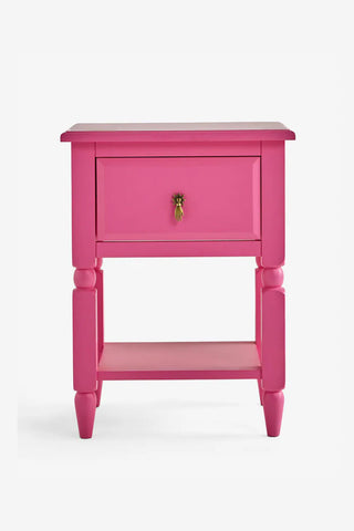 Image of the Set of 2 Beautiful Hot Pink Bedside Tables on a white background