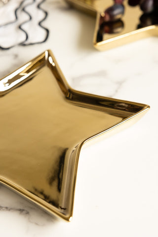 Detail image of the Set of 2 Gold Star Side Plates