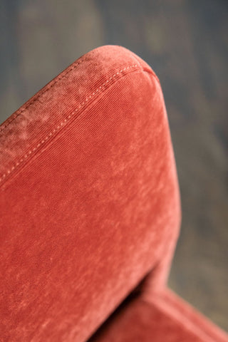 Detail image of the Set of 2 Rust Velvet Dining Chairs
