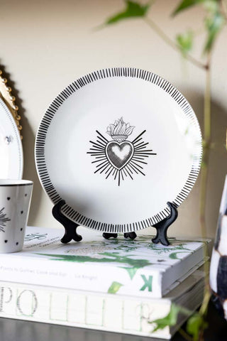 Image of the Set of 4 Milagro Heart Side Plates