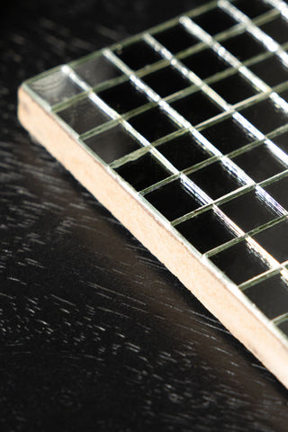 The corner of the Silver Disco Mosaic Coasters.