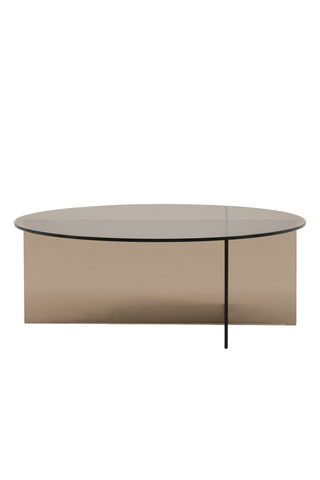 The Seventies Smoked Glass Oval Coffee Table on a plain background.