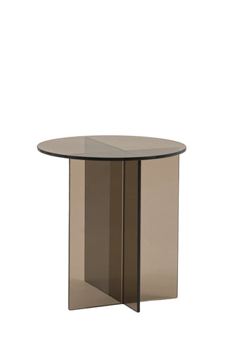 The Seventies Smoked Glass Side Table on a white background.