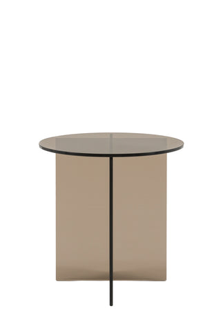The Seventies Smoked Glass Side Table on a plain background.
