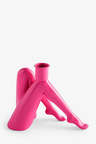 Image of the Sexy Hot Pink Legs Candle Holder on a white background