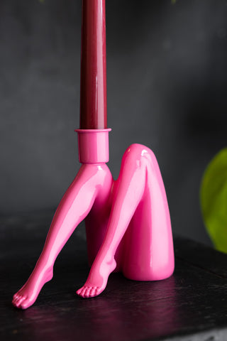 Image of the Sexy Hot Pink Legs Candle Holder