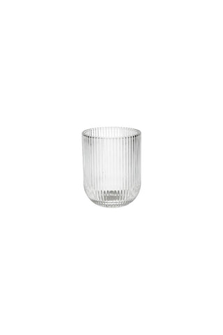 Image of the Short Ribbed Tumbler Glass on a white background
