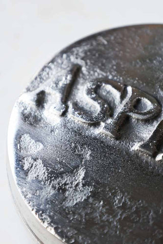 Close-up image of the Silver Aspirin Trinket Box