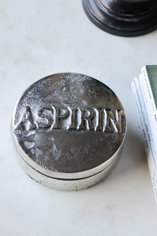 Lifestyle image of the Silver Aspirin Trinket Box