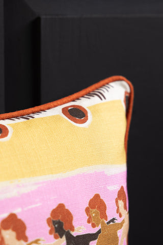 Close-up of the Sisterhood Charity Rectangular Cushion.