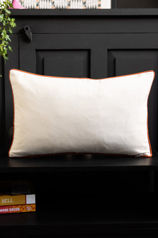 The reverse side of the Sisterhood Charity Rectangular Cushion.