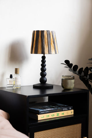 Image of the Small Black Bobbin Bedside Table Lamp