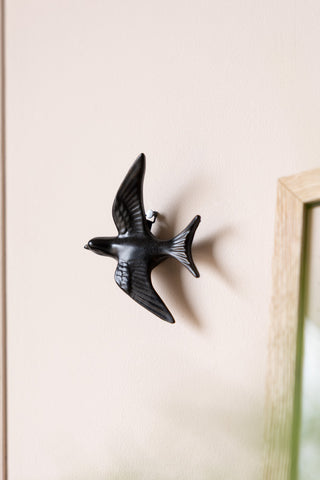 Lifestyle image of the Small Black Swallow Wall Decoration