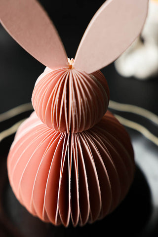 Image of the colour of the Small Pink Easter Bunny Honeycomb Decoration