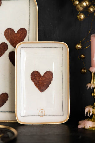 Lifestyle image of the Beautiful Heart Trinket Tray