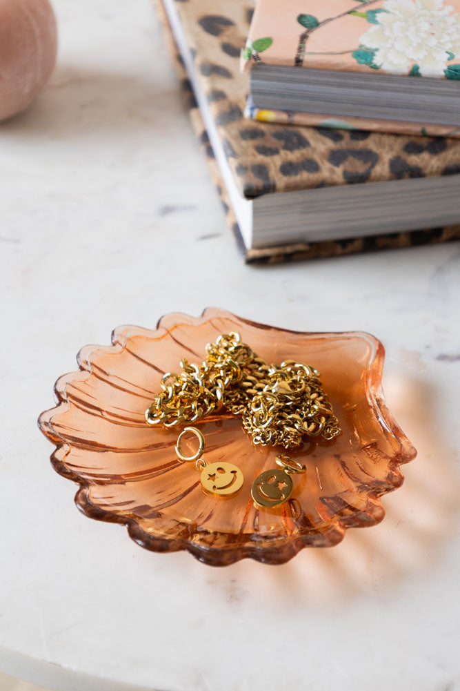 Small Shell Trinket Tray in Amber Rockett St George