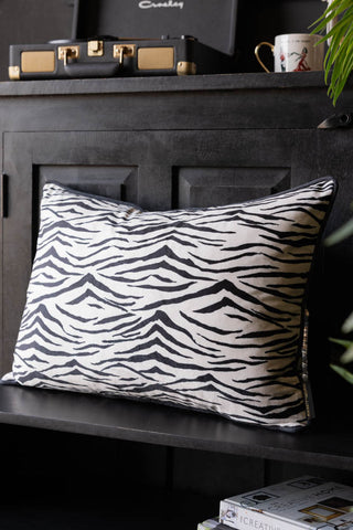 Image of the Snow Tiger Print Cushion