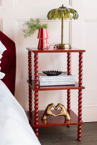 Lifestyle of the Red Bobbin Square Side Table 