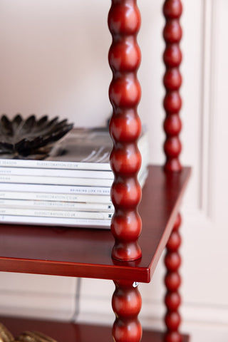 Detail image of the Red Bobbin Square Side Table