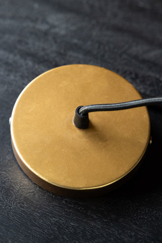 Image of the ceiling fixture for the Stained Glass Brass Pendant Light