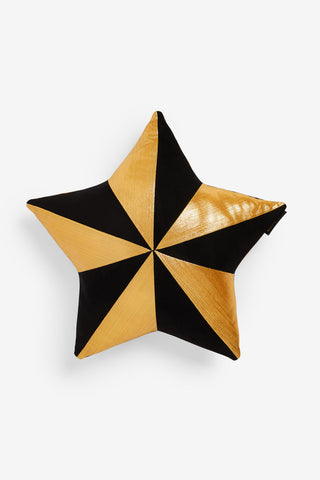 Cutout image of the Black & Gold Star Cushion.