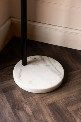 Image of the base on the Statement Black & Gold Retro Arch Floor Lamp