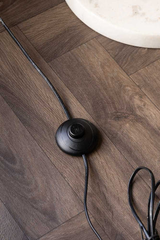 Image of the switch for the Statement Black & Gold Retro Arch Floor Lamp