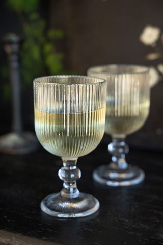 Image of the Ribbed Wine Glass