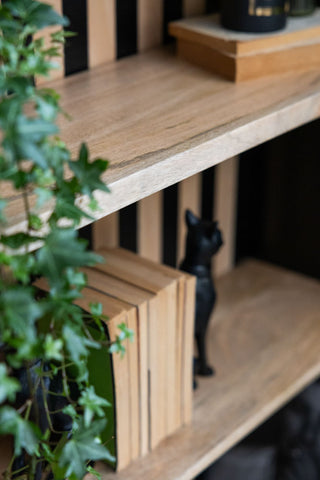 Image of the Striped Wood Shelving Unit