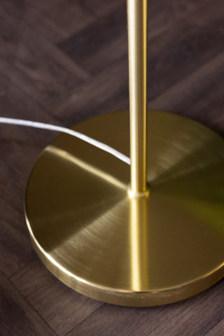 Close-up of the base of the Stunning Art Deco Glass Feather Floor Lamp.