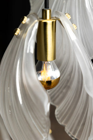 Image of the bulb fixture for the Stunning Glass Shell Cluster Ceiling Light