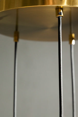 Image of the top of the Stunning Glass Shell Cluster Ceiling Light