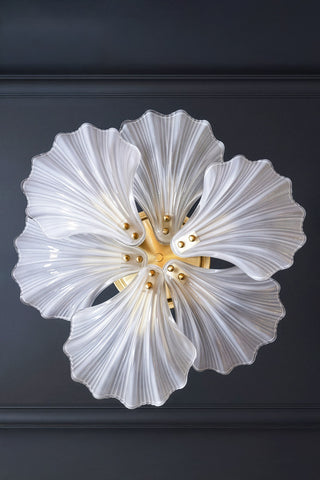 Image of the Stunning Glass Shell Flush Ceiling Light