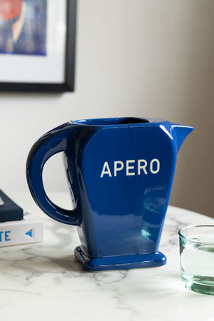 Lifestyle image of the Stylish Dark Blue Apero Water Jug