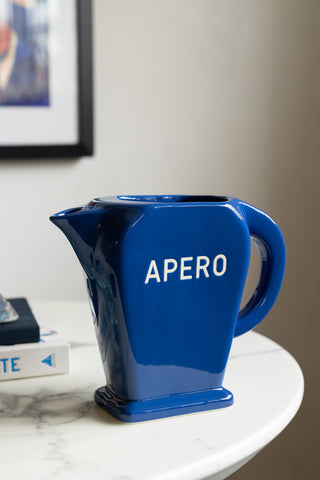 Image of the Stylish Dark Blue Apero Water Jug on a table