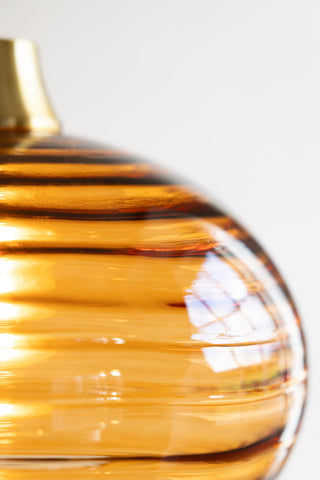 Close-up image of the Swirled Glass Easyfit Ceiling Light Shade in Amber