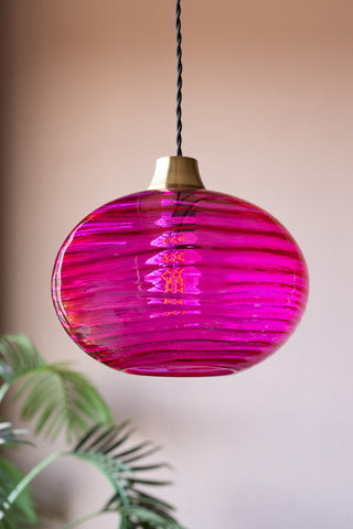 Image of the Swirled Glass Easyfit Ceiling Light Shade in Pink