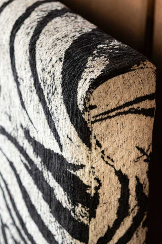 Image of the print for the Tassel Bed in Zebra Print Needlecord Velvet - Available in 2 Sizes