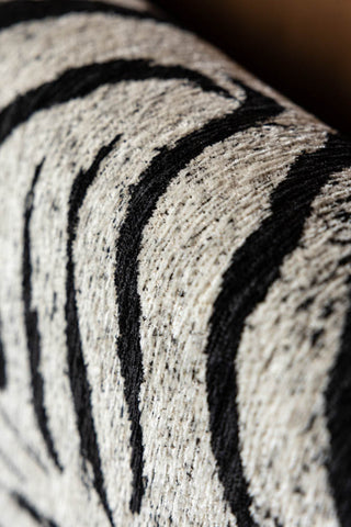 Image of the material for the Tassel Bed in Zebra Print Needlecord Velvet - Available in 2 Sizes