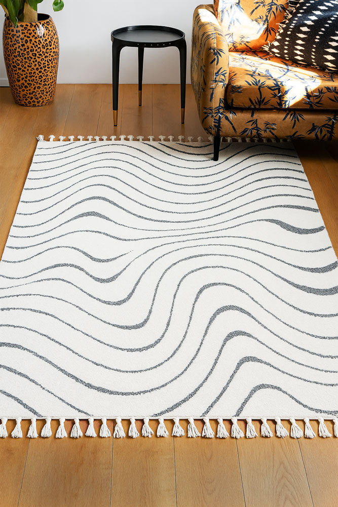 The Ariana Rug in Monochrome Ripple - Available in 3 Sizes | Rockett St ...
