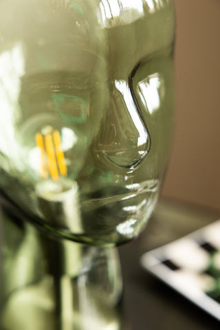 Close-up image of the The Bright Idea Green Head Table Lamp